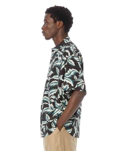 Sandinista(サンディニスタ)の「Leaf Pattern Rayon S/S Shirt / レーヨンリーフ柄半袖シャツ(シャツ/ブラウス・メンズ・ブラウン/ブラック・SMALL/LARGE/MEDIUM)」の17枚目の写真