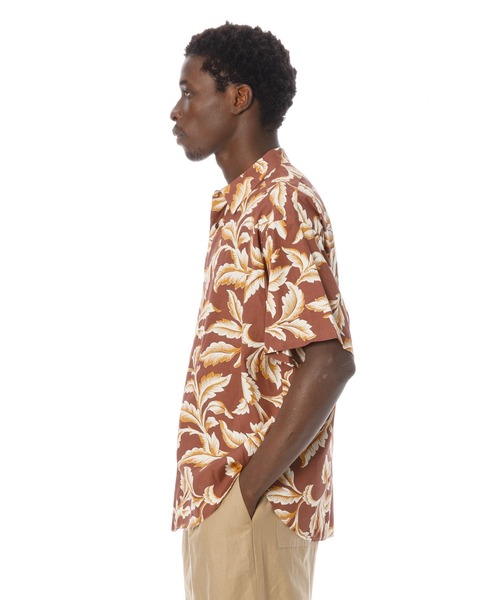 Sandinista(サンディニスタ)の「Leaf Pattern Rayon S/S Shirt / レーヨンリーフ柄半袖シャツ(シャツ/ブラウス・メンズ・ブラウン/ブラック・SMALL/LARGE/MEDIUM)」の15枚目の写真