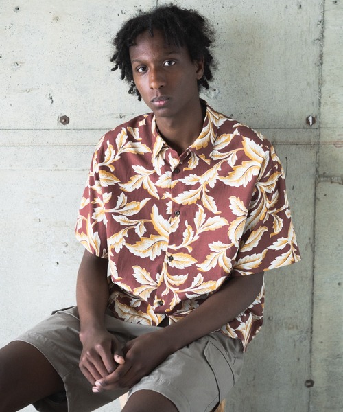 Sandinista(サンディニスタ)の「Leaf Pattern Rayon S/S Shirt / レーヨンリーフ柄半袖シャツ(シャツ/ブラウス・メンズ・ブラウン/ブラック・SMALL/LARGE/MEDIUM)」の19枚目の写真