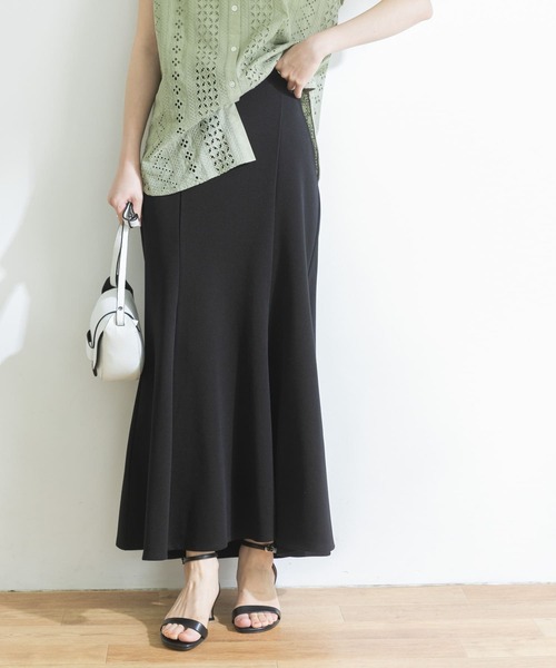 URBAN RESEARCH（アーバンリサーチ）の「カットマーメイドスカート（スカート・レディース・ブラック/グリーン系その他・FREE）」の3枚目の写真