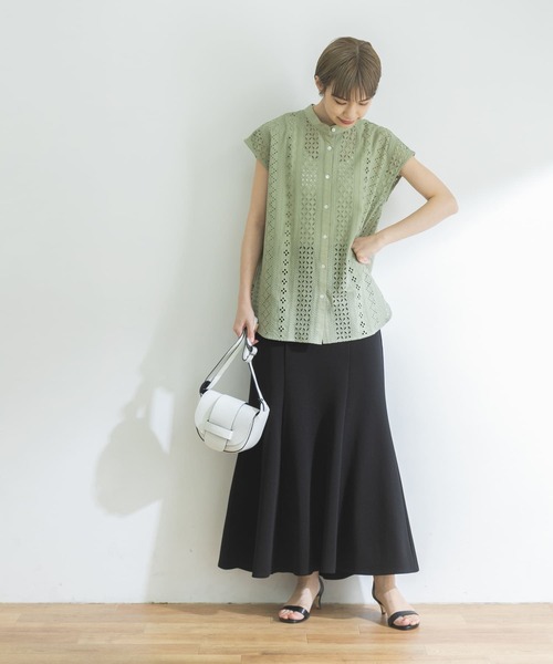 URBAN RESEARCH（アーバンリサーチ）の「カットマーメイドスカート（スカート・レディース・ブラック/グリーン系その他・FREE）」の6枚目の写真