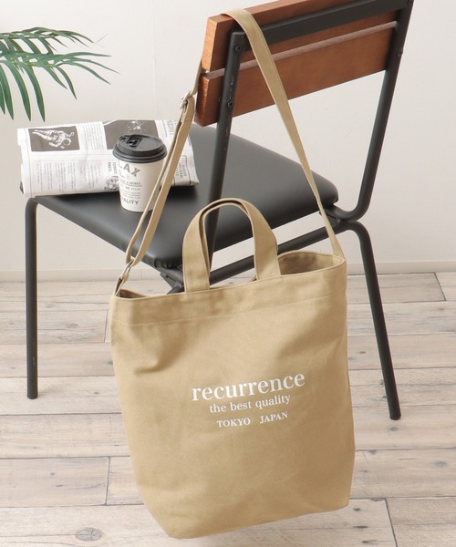 ikka(イッカ)の「2WAYキャンバストートバッグ(ショルダーバッグ・メンズ・ブラック/ネイビー/ブラウン/グレー/オフホワイト/オリーブ/オレンジ/ブルー/マスタード/ブルー系その他/ベージュ/セージグリーン・FREE)」の5枚目の写真