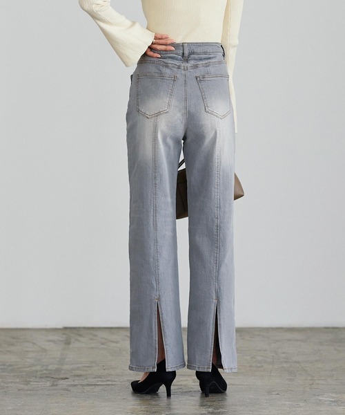 KOBE LETTUCE（コウベレタス）の「バックスリットハイライズデニム（デニムパンツ・レディース・ライトブルー/ブラック/グレー/インディゴブルー・M/PM/PS/S）」の3枚目の写真