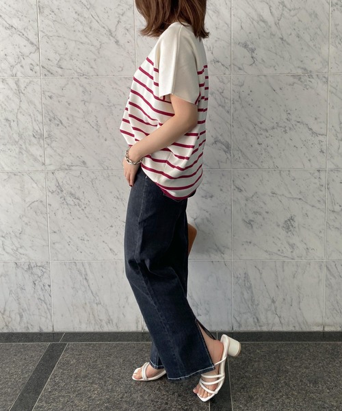 KOBE LETTUCE（コウベレタス）の「バックスリットハイライズデニム（デニムパンツ・レディース・ライトブルー/ブラック/グレー/インディゴブルー・M/PM/PS/S）」の17枚目の写真