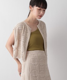 LOWRYS FARM | オープンワークニットジレ　346342(ベスト)