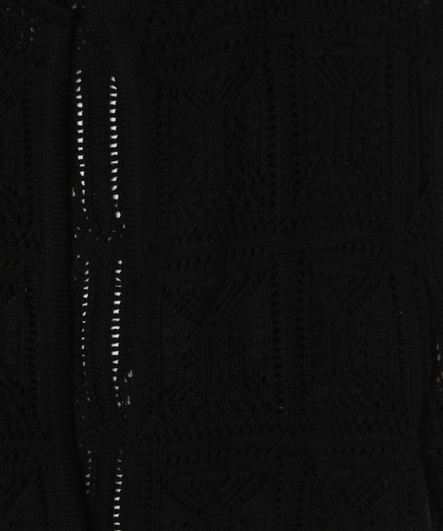 LOWRYS FARM（ローリーズファーム）の「オープンワークニットジレ　346342（ベスト・レディース・ブラック/ブラウン/アイボリー・FREE）」の13枚目の写真