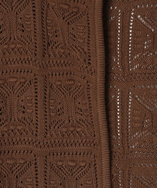 LOWRYS FARM（ローリーズファーム）の「オープンワークニットジレ　346342（ベスト・レディース・ブラック/ブラウン/アイボリー・FREE）」の15枚目の写真