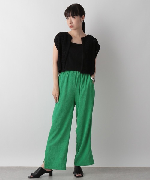 LOWRYS FARM（ローリーズファーム）の「オープンワークニットジレ　346342（ベスト・レディース・ブラック/ブラウン/アイボリー・FREE）」の19枚目の写真