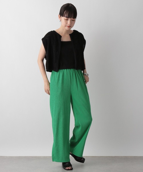 LOWRYS FARM（ローリーズファーム）の「オープンワークニットジレ　346342（ベスト・レディース・ブラック/ブラウン/アイボリー・FREE）」の18枚目の写真