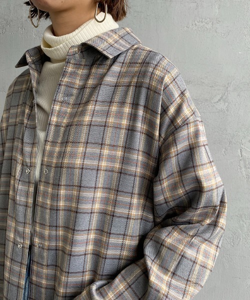 UNIVERSAL OVERALL（ユニバーサルオーバーオール）の「【LaLa Begin12・1月号掲載】[UNIVERSAL OVERALL/ユニバーサルオーバーオール] 別注 ロング丈シャツワンピース（ワンピース・レディース・ネイビー/グレー/インディゴブルー/ワンウォッシュ・F）」の14枚目の写真