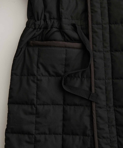 リサイクルキルトオーバーサイズノーカラーセミダブルコート/サスティナブル/ユニセックス