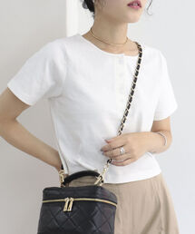 fredy emue | ヘンリーネック　クロップドTシャツ(Tシャツ/カットソー)