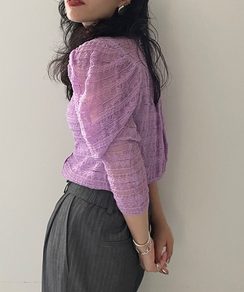 トップス AMERI COMPACT KNIT BLOUSE セール】COMPACT KNIT BLOUSE（シャツ/ブラウス）｜Ameri
