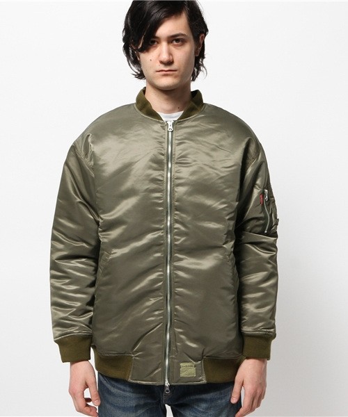 OUTLET(アウトレット)の「【WHO'S WHO gallery】EM中綿入リBIGMA-1(MA-1・メンズ・カーキ・FREE)」の5枚目の写真