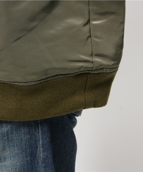 OUTLET(アウトレット)の「【WHO'S WHO gallery】EM中綿入リBIGMA-1(MA-1・メンズ・カーキ・FREE)」の14枚目の写真