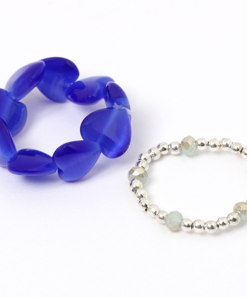 GLOBAL WORK（グローバルワーク）の「4PCSビーズリングセット/349563（リング・レディース・レッド/オフホワイト/グリーン/グリーン系その他4・FREE）」の9枚目の写真