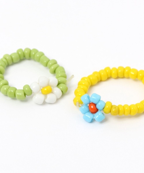 GLOBAL WORK（グローバルワーク）の「4PCSビーズリングセット/349563（リング・レディース・レッド/オフホワイト/グリーン/グリーン系その他4・FREE）」の13枚目の写真