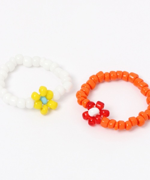 GLOBAL WORK（グローバルワーク）の「4PCSビーズリングセット/349563（リング・レディース・レッド/オフホワイト/グリーン/グリーン系その他4・FREE）」の11枚目の写真