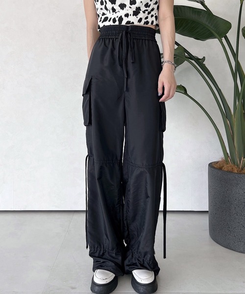 musubore（ムスボレ）の「リラックスリボンボンテージパンツ（その他パンツ・レディース・ブラック/グリーン/ホワイト×ブラック・1/0）」の10枚目の写真