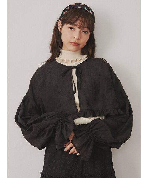 merry jenny（メリージェニー）の「floralベロアカチューシャ（カチューシャ・レディース・オフホワイト/ブラック・FREE）」の9枚目の写真