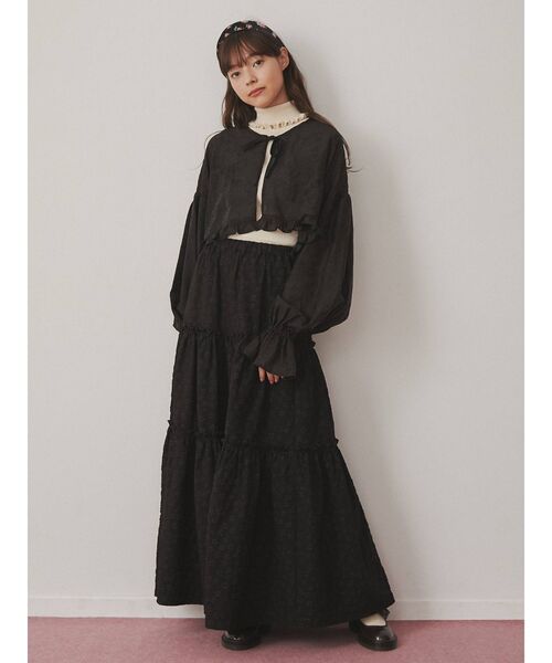 merry jenny（メリージェニー）の「floralベロアカチューシャ（カチューシャ・レディース・オフホワイト/ブラック・FREE）」の17枚目の写真