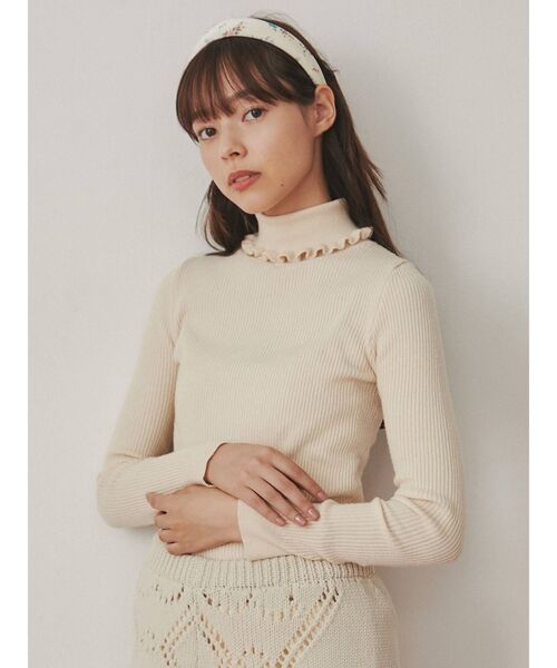 merry jenny（メリージェニー）の「floralベロアカチューシャ（カチューシャ・レディース・オフホワイト/ブラック・FREE）」の14枚目の写真