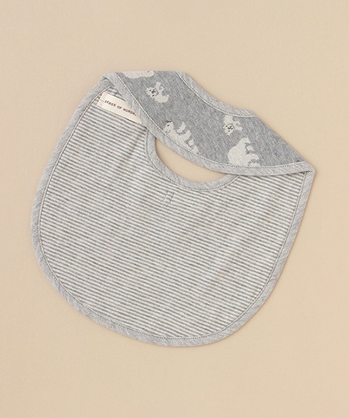 sense of wonder（センスオブワンダー）の「オーガニックジャカードスタイ【日本製】（スタイ/よだれかけ・キッズ・ブルー/ネイビー・FREE）」の4枚目の写真