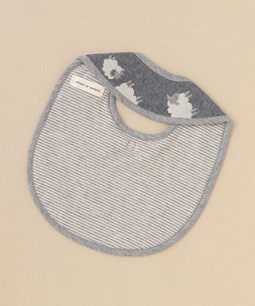 sense of wonder（センスオブワンダー）の「オーガニックジャカードスタイ【日本製】（スタイ/よだれかけ・キッズ・ブルー/ネイビー・FREE）」の5枚目の写真