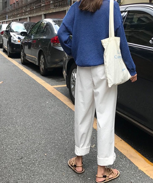 meJane（ミージェーン）の「タック入りルーズチノパンツ【ZOZOTOWN限定】（チノパンツ・レディース・ブラック/オフホワイト・S/M）」の17枚目の写真