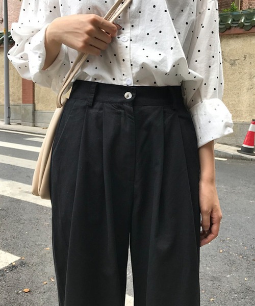 meJane（ミージェーン）の「タック入りルーズチノパンツ【ZOZOTOWN限定】（チノパンツ・レディース・ブラック/オフホワイト・S/M）」の14枚目の写真