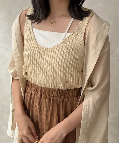 apres jour clair(アプレジュールクレア)の「【apres jour clair】【SET UP可能】メッシュライクビスチェ【ZOZOTOWN限定アイテム】(ベスト・レディース・ライトベージュ/ブラウン系その他・フリー/X-LARGE)」の3枚目の写真
