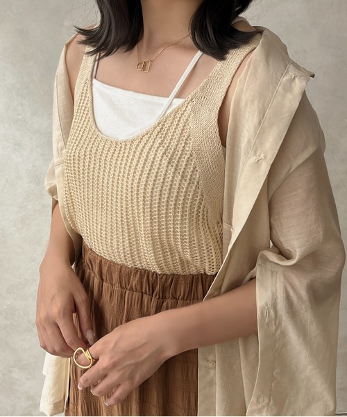 apres jour clair(アプレジュールクレア)の「【apres jour clair】【SET UP可能】メッシュライクビスチェ【ZOZOTOWN限定アイテム】(ベスト・レディース・ライトベージュ/ブラウン系その他・フリー/X-LARGE)」の4枚目の写真