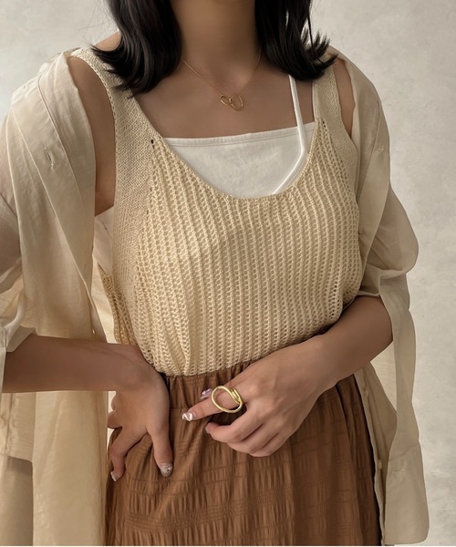 apres jour clair(アプレジュールクレア)の「【apres jour clair】【SET UP可能】メッシュライクビスチェ【ZOZOTOWN限定アイテム】(ベスト・レディース・ライトベージュ/ブラウン系その他・フリー/X-LARGE)」の5枚目の写真