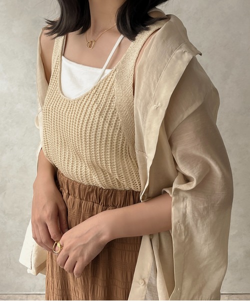apres jour clair(アプレジュールクレア)の「【apres jour clair】【SET UP可能】メッシュライクビスチェ【ZOZOTOWN限定アイテム】(ベスト・レディース・ライトベージュ/ブラウン系その他・フリー/X-LARGE)」の6枚目の写真