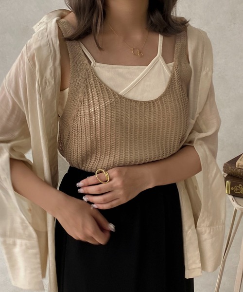 apres jour clair(アプレジュールクレア)の「【apres jour clair】【SET UP可能】メッシュライクビスチェ【ZOZOTOWN限定アイテム】(ベスト・レディース・ライトベージュ/ブラウン系その他・フリー/X-LARGE)」の10枚目の写真