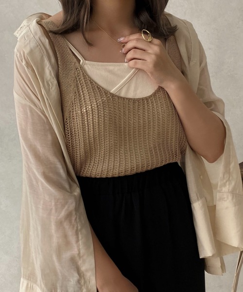 apres jour clair(アプレジュールクレア)の「【apres jour clair】【SET UP可能】メッシュライクビスチェ【ZOZOTOWN限定アイテム】(ベスト・レディース・ライトベージュ/ブラウン系その他・フリー/X-LARGE)」の11枚目の写真