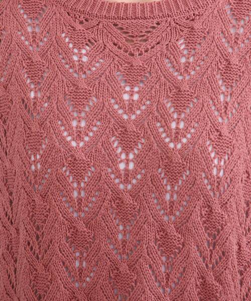 SHOO・LA・RUE(シューラルー)の「◆透かし柄 ゆるシルエット ベスト(ベスト・レディース・ブラック/ナチュラル/キャメル/ピンク系・00)」の19枚目の写真