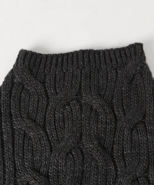 niko and...（ニコアンド）の「オリジナルニットフリンジポンチョ（ネックウォーマー/スヌード・レディース・ネイビー/チャコール/アイボリー・0）」の6枚目の写真