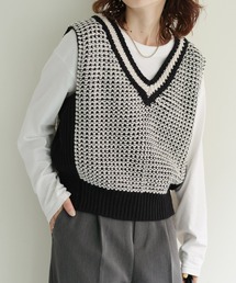 DISCOAT | 【WEB限定】バイカラージャガードベスト(ベスト)