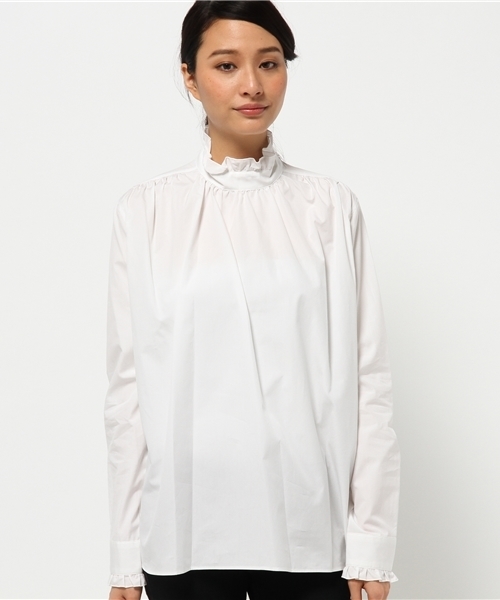 603（ロクマルサン）の「603 コットンハイネックブラウス（シャツ/ブラウス・レディース・ホワイト・FREE）」の5枚目の写真