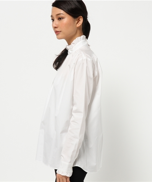 603（ロクマルサン）の「603 コットンハイネックブラウス（シャツ/ブラウス・レディース・ホワイト・FREE）」の4枚目の写真