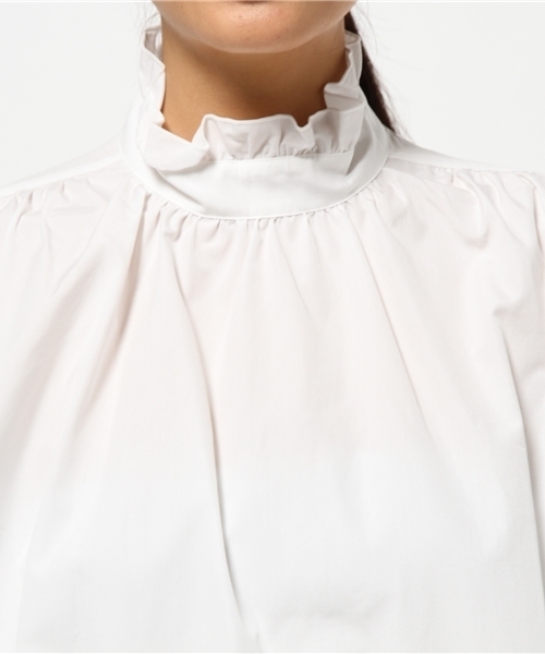 603（ロクマルサン）の「603 コットンハイネックブラウス（シャツ/ブラウス・レディース・ホワイト・FREE）」の2枚目の写真