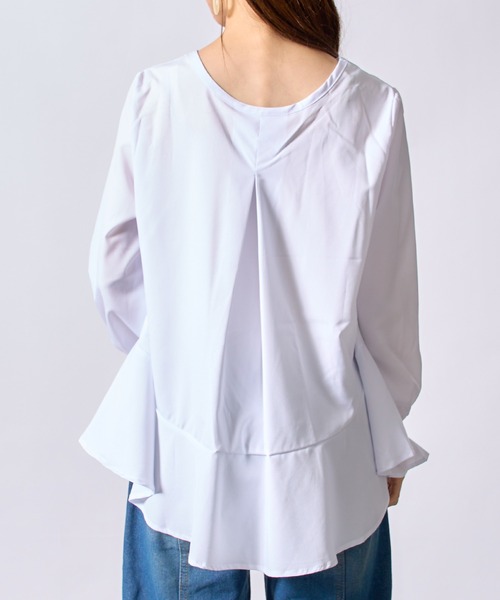 SETUP7（セットアップセブン）の「【SETUP7】シャツドッキングニットトップスSCCH205（シャツ/ブラウス・レディース・ブラック/ネイビー・FREE）」の3枚目の写真