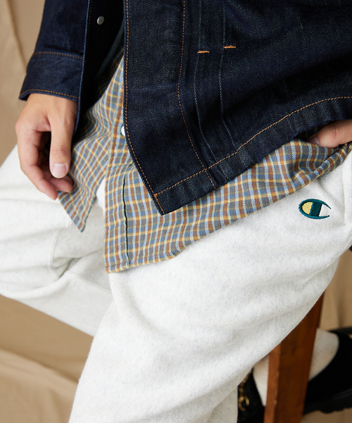 Champion(チャンピオン)の「【Champion/チャンピオン×JS】別注 リバースウィーブスウェットパンツ(スウェットパンツ・メンズ・ブラック/ベージュ/パープル/レッド/グリーン/アイボリー/グレー・MEDIUM/LARGE/X-LARGE)」の21枚目の写真