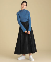 Ray BEAMS | Ray BEAMS / 配色 ステッチ フレア スカート(スカート)