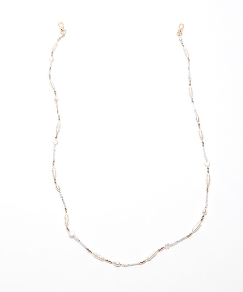 Me%（ミィパーセント）の「パール&ビーズモバイルストラップ（スマホグッズ・レディース・イエロー/グレー・FREE）」の13枚目の写真