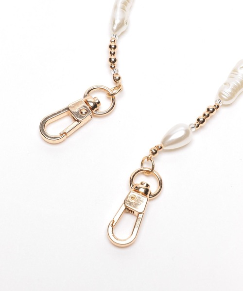 Me%（ミィパーセント）の「パール&ビーズモバイルストラップ（スマホグッズ・レディース・イエロー/グレー・FREE）」の11枚目の写真