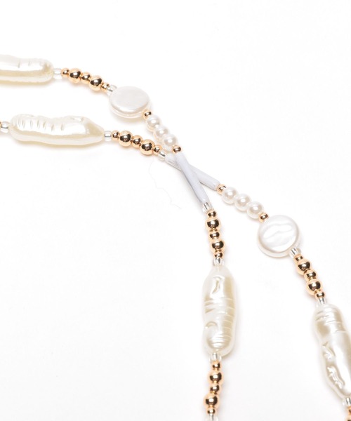 Me%（ミィパーセント）の「パール&ビーズモバイルストラップ（スマホグッズ・レディース・イエロー/グレー・FREE）」の12枚目の写真