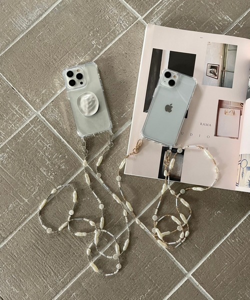 Me%（ミィパーセント）の「パール&ビーズモバイルストラップ（スマホグッズ・レディース・イエロー/グレー・FREE）」の18枚目の写真