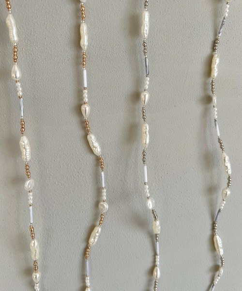 Me%（ミィパーセント）の「パール&ビーズモバイルストラップ（スマホグッズ・レディース・イエロー/グレー・FREE）」の17枚目の写真